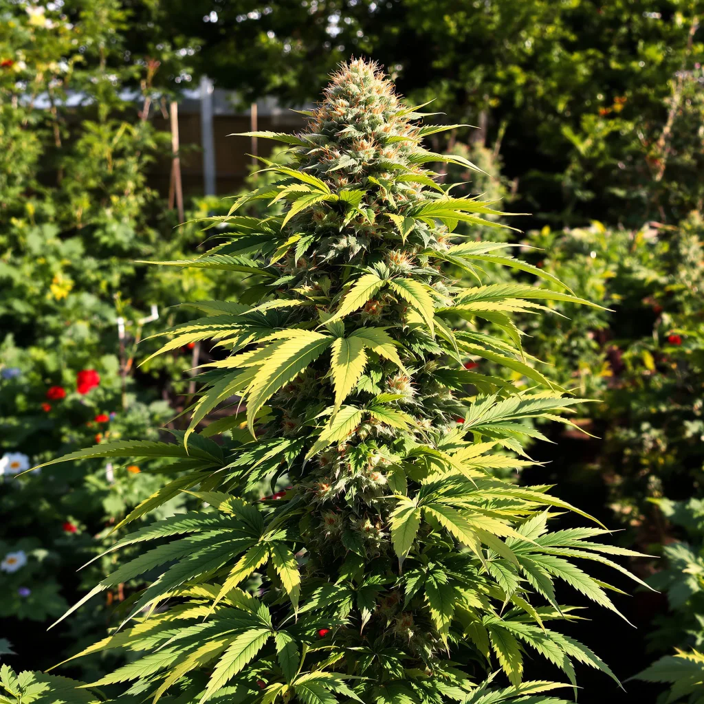 13 Dawgs 38% indica / 62% sativa — flor con tricomas visibles
