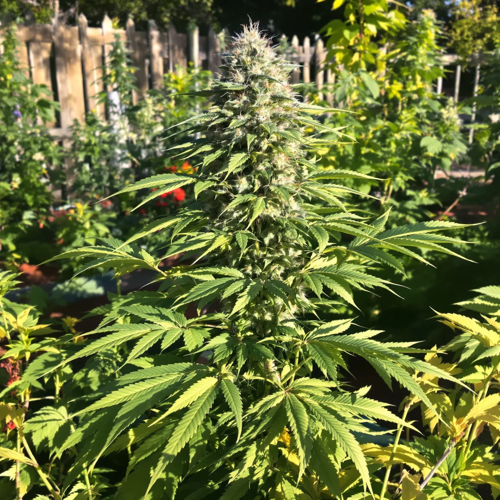 24k Gold 43% indica / 57% sativa — flor con tricomas visibles
