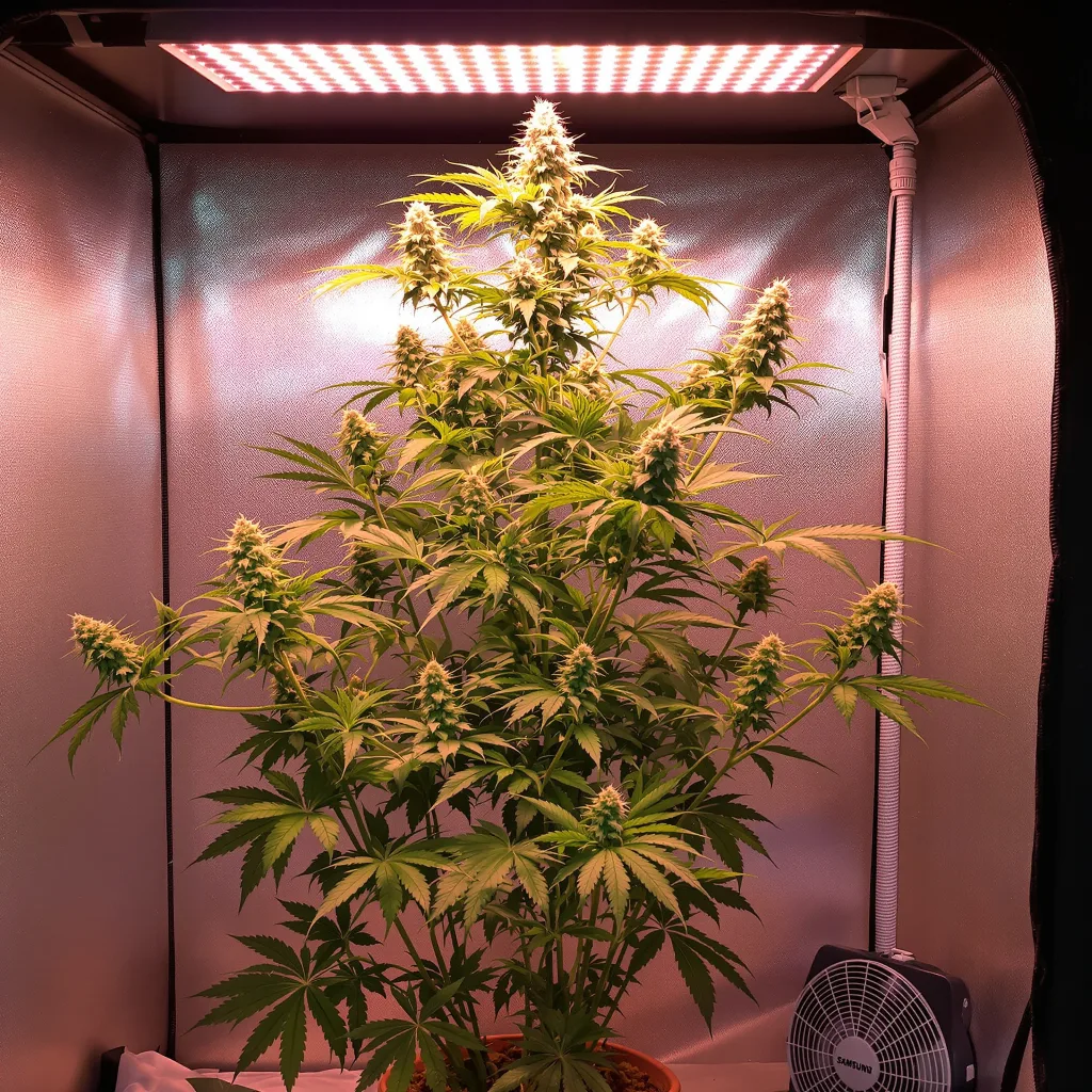 Planta de cannabis 3 Kings en fase de floración — 60-100 cm autofloración