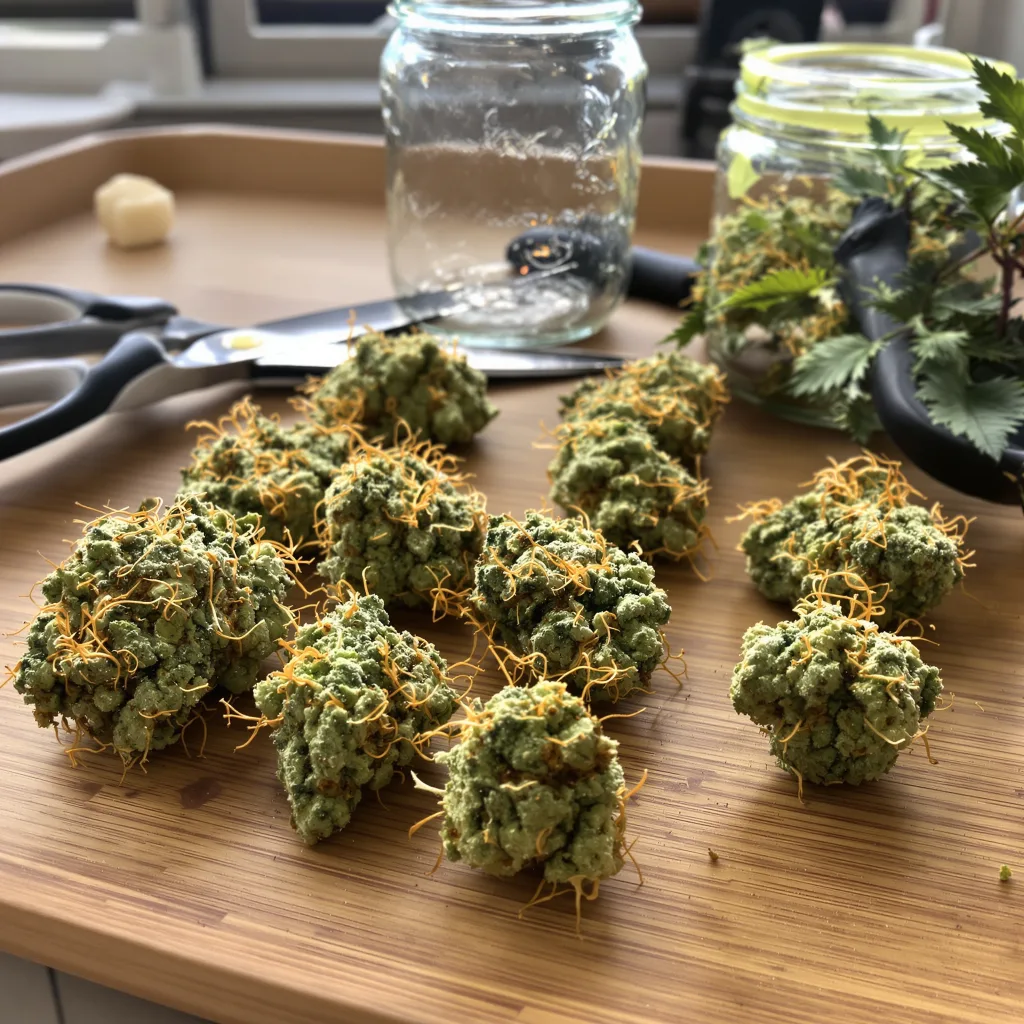 3 Kings 13% indica / 87% sativa — flor con tricomas visibles