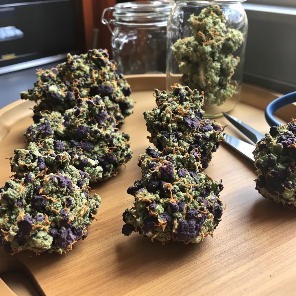 3X Crazy 82% indica / 18% sativa — flor con tricomas visibles