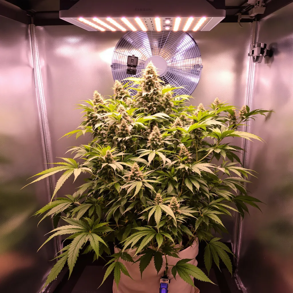 Planta de cannabis 3X Crazy en fase de floración — 60-100 cm autofloración