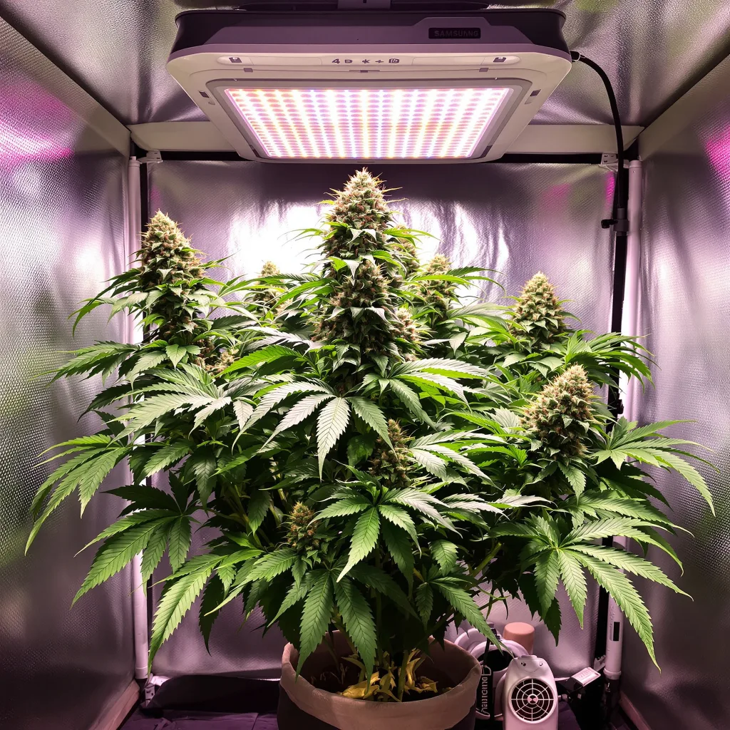 Planta de cannabis 41 Cherries en fase de floración — 90-130 cm feminizada