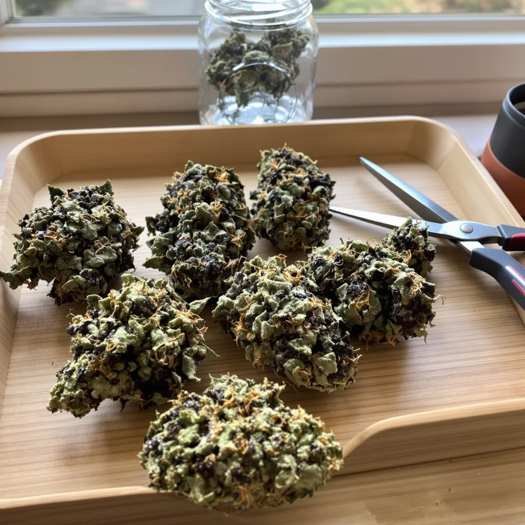 501st OG 74% indica / 26% sativa — flor con tricomas visibles