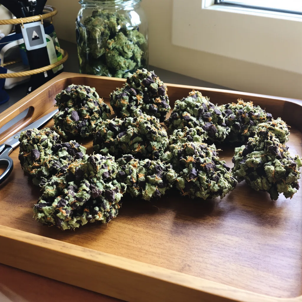 5th Element 79% indica / 21% sativa — flor con tricomas visibles