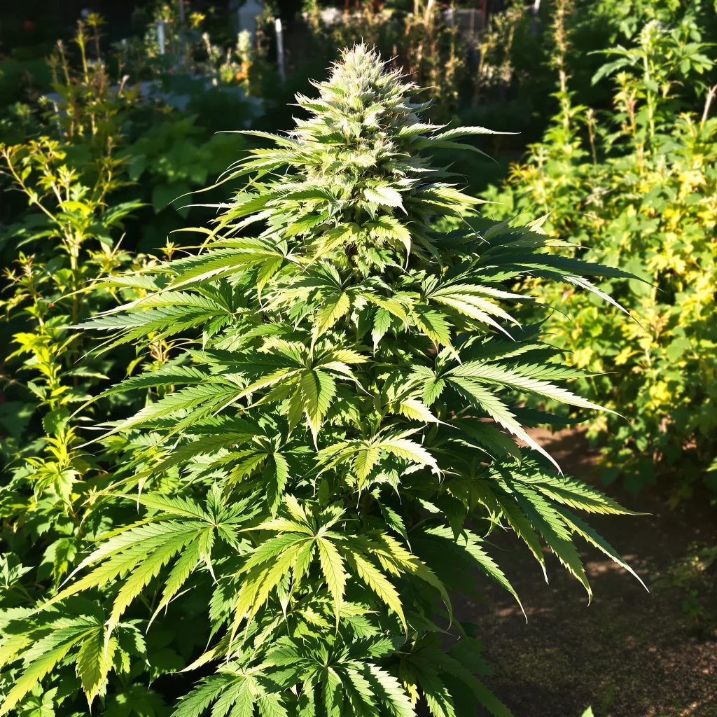 5th Element 79% indica / 21% sativa — flor con tricomas visibles
