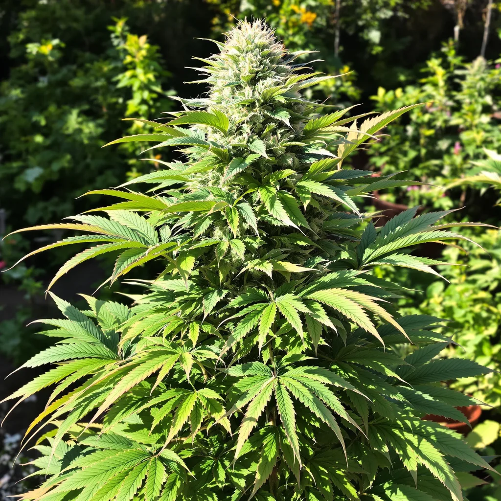 8 Ball Kush 86% indica / 14% sativa — flor con tricomas visibles