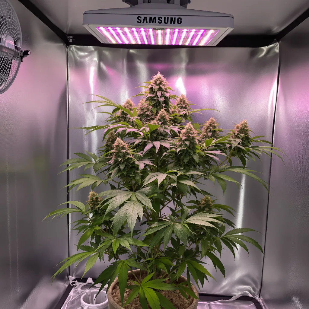 Planta de cannabis A-10 en fase de floración — 60-100 cm autofloración