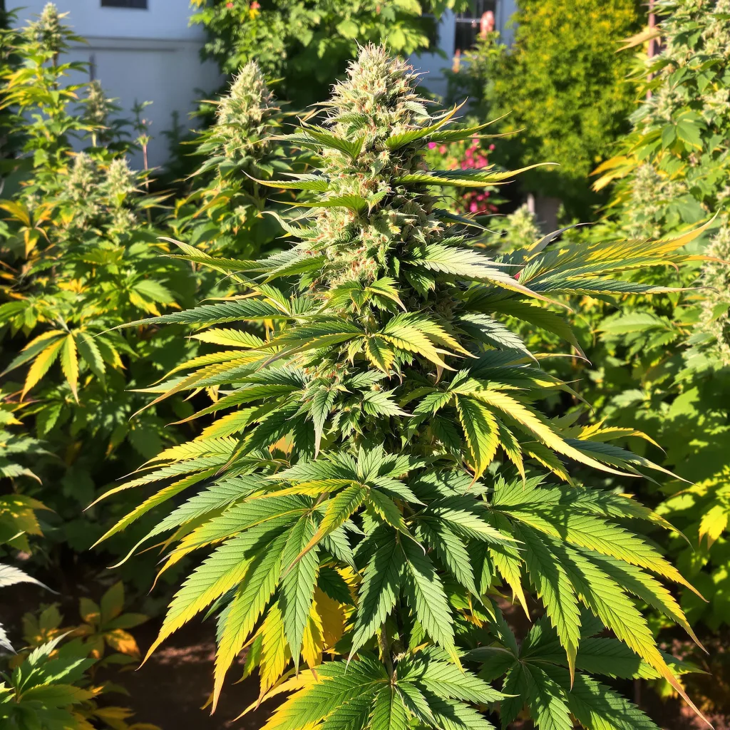 A-10 70% indica / 20% sativa — flor con tricomas visibles