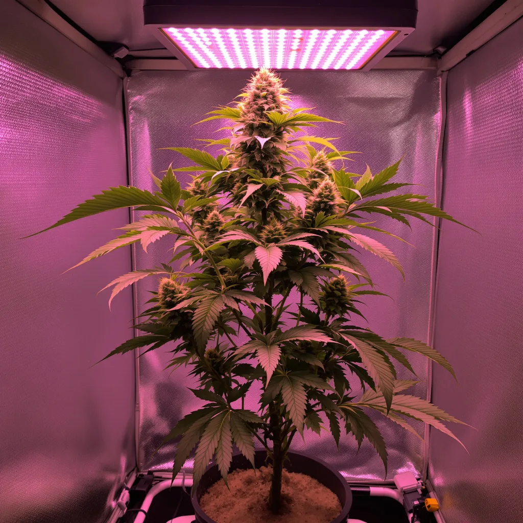 Planta de cannabis A-Train en fase de floración — 60-100 cm autofloración