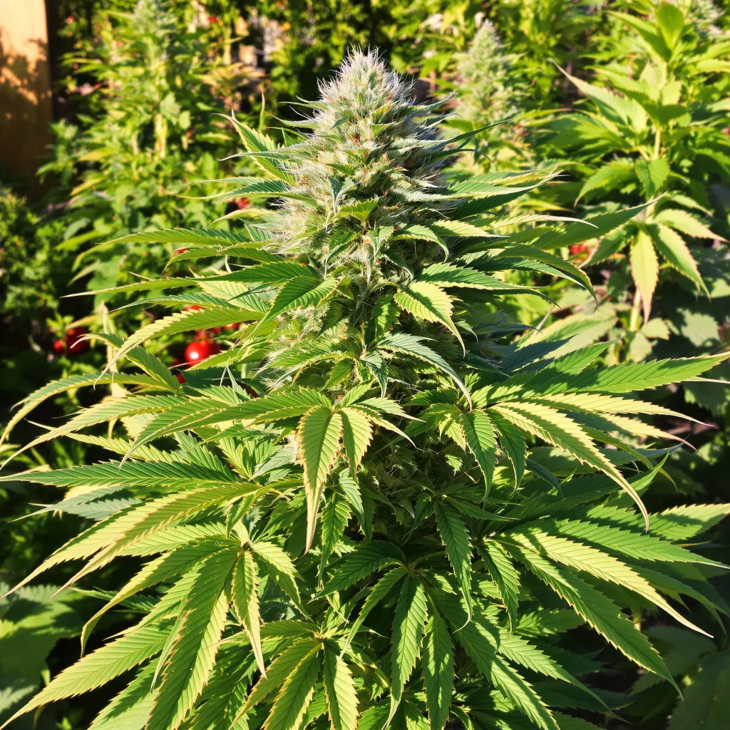 A-Train 79% indica / 21% sativa — flor con tricomas visibles