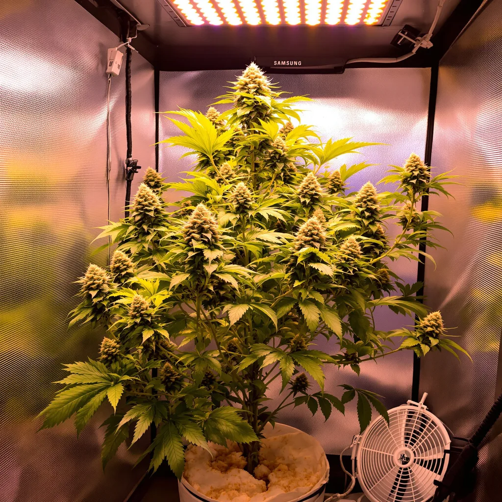 Planta de cannabis Aberdeen en fase de floración — 60-100 cm autofloración