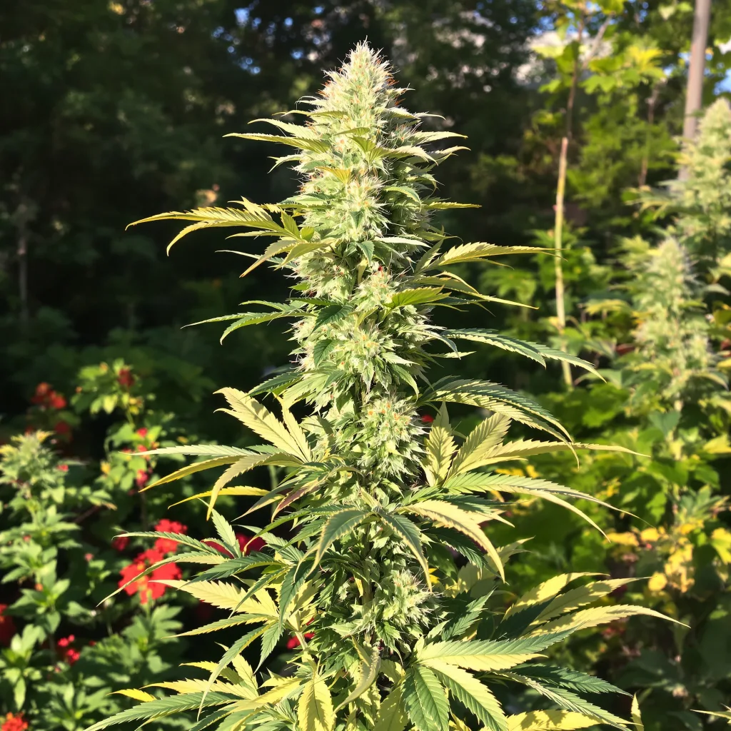 Aberdeen 40% indica / 60% sativa — flor con tricomas visibles