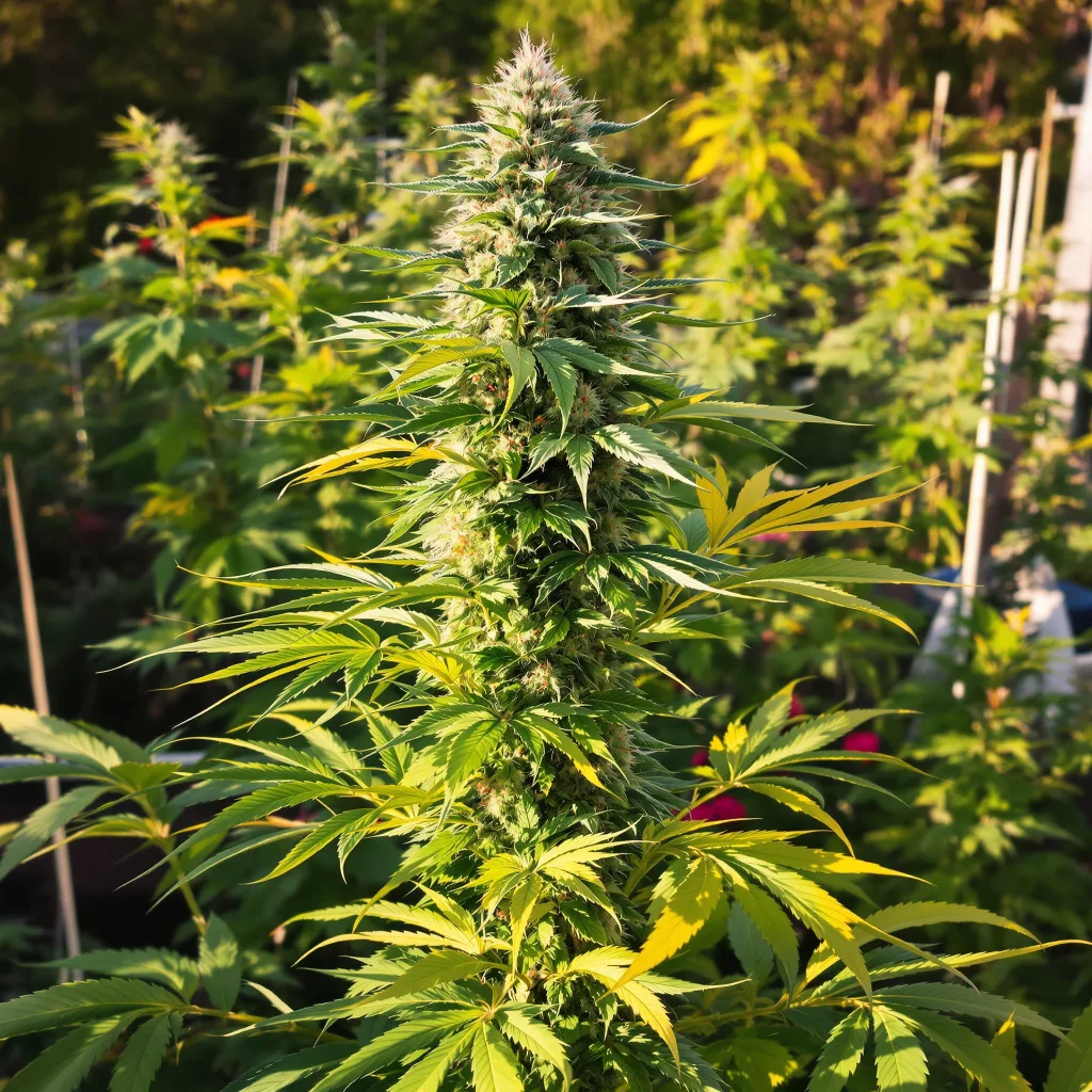 Aberdeen 40% indica / 60% sativa — flor con tricomas visibles