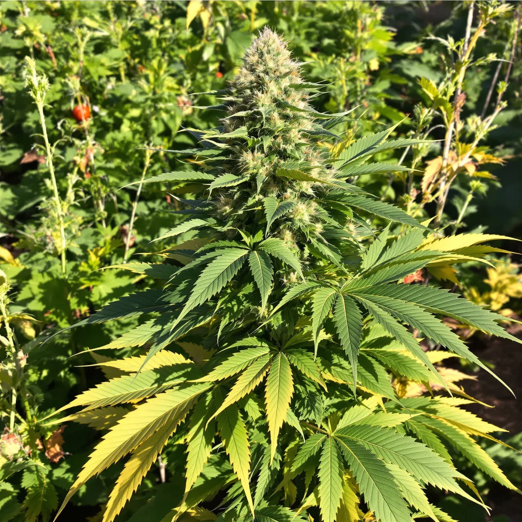 Abusive OG 85% indica / 15% sativa — flor con tricomas visibles