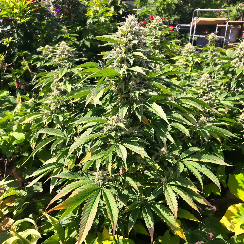 Abusive OG 85% indica / 15% sativa — flor con tricomas visibles