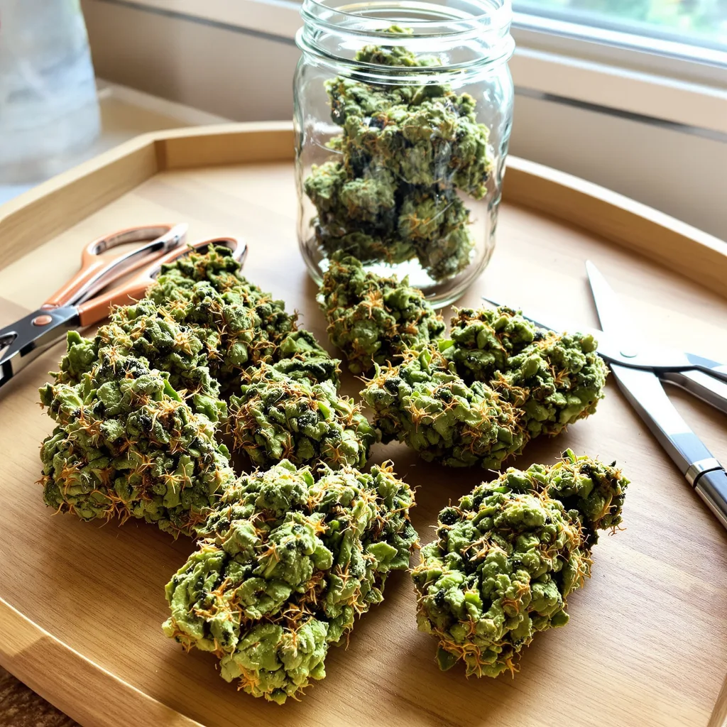 Acapulco Gold 20% indica / 70% sativa — flor con tricomas visibles