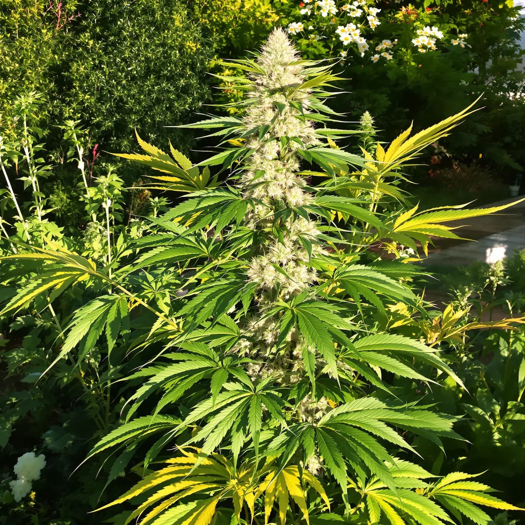 Acapulco Gold 20% indica / 70% sativa — flor con tricomas visibles