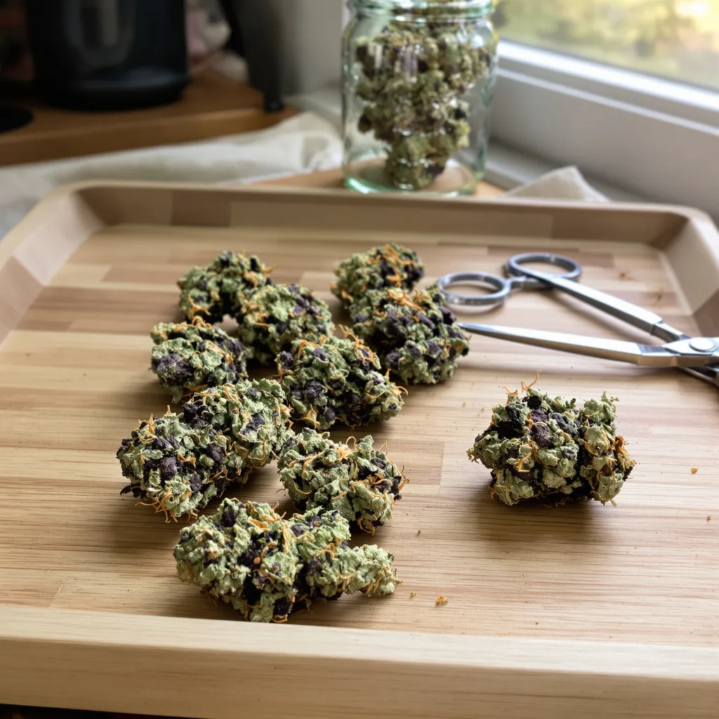 Ace Killer OG 66% indica / 34% sativa — flor con tricomas visibles