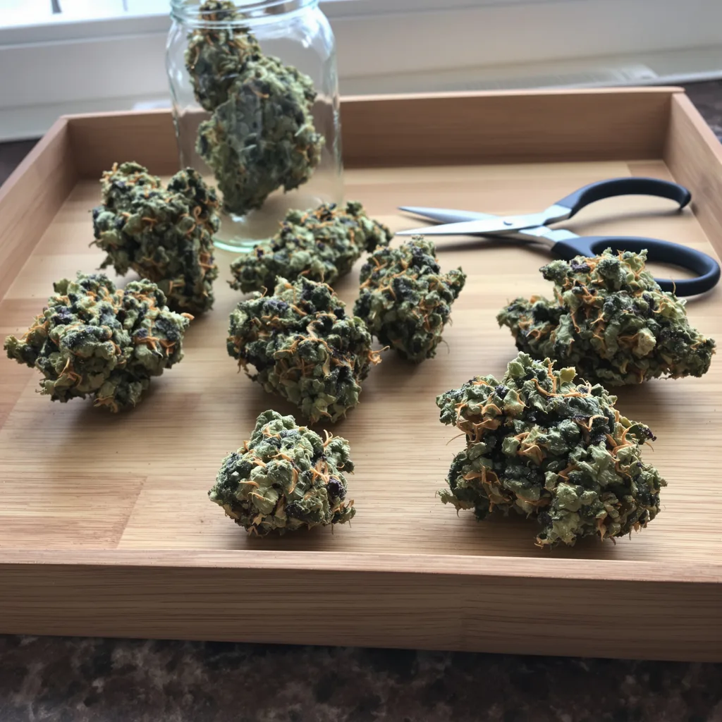 Ace Killer OG 66% indica / 34% sativa — flor con tricomas visibles