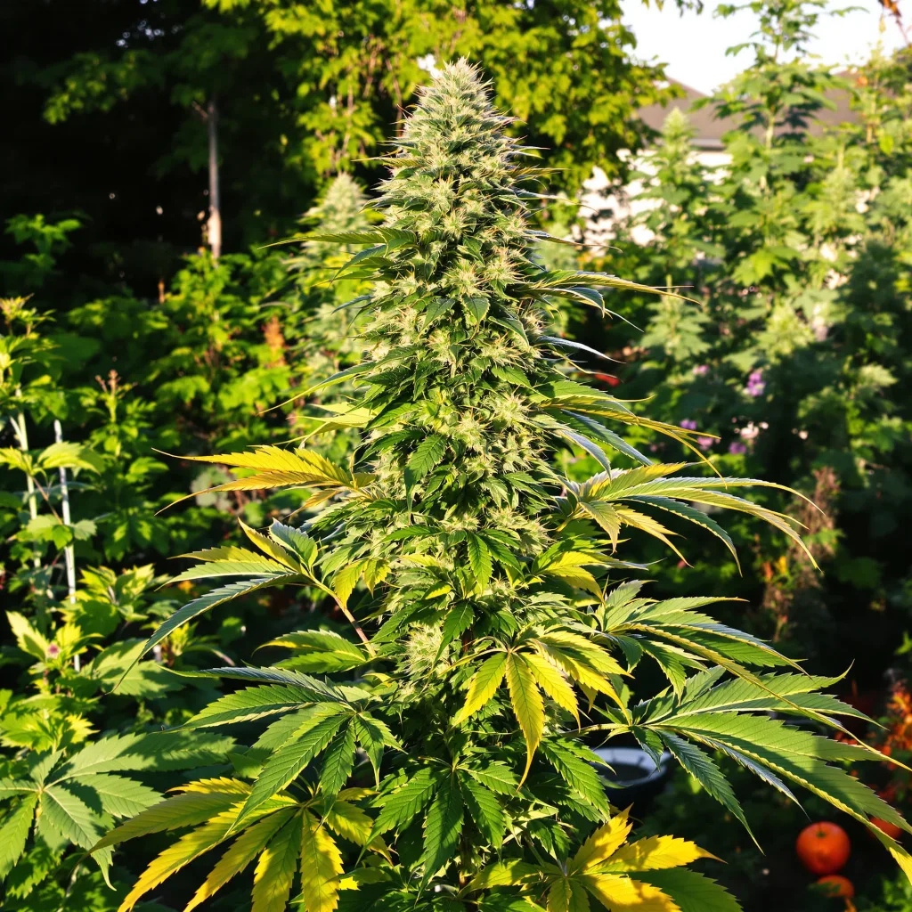Adios 58% indica / 42% sativa — flor con tricomas visibles