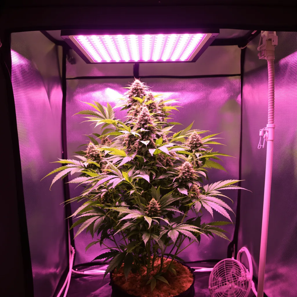 Planta de cannabis Afghan en fase de floración — 60-100 cm autofloración