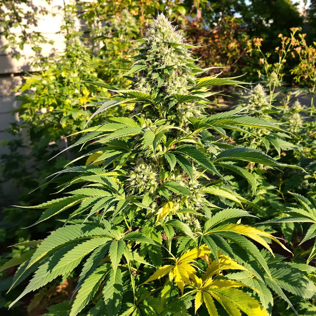Afghan 70% indica / 30% sativa — flor con tricomas visibles