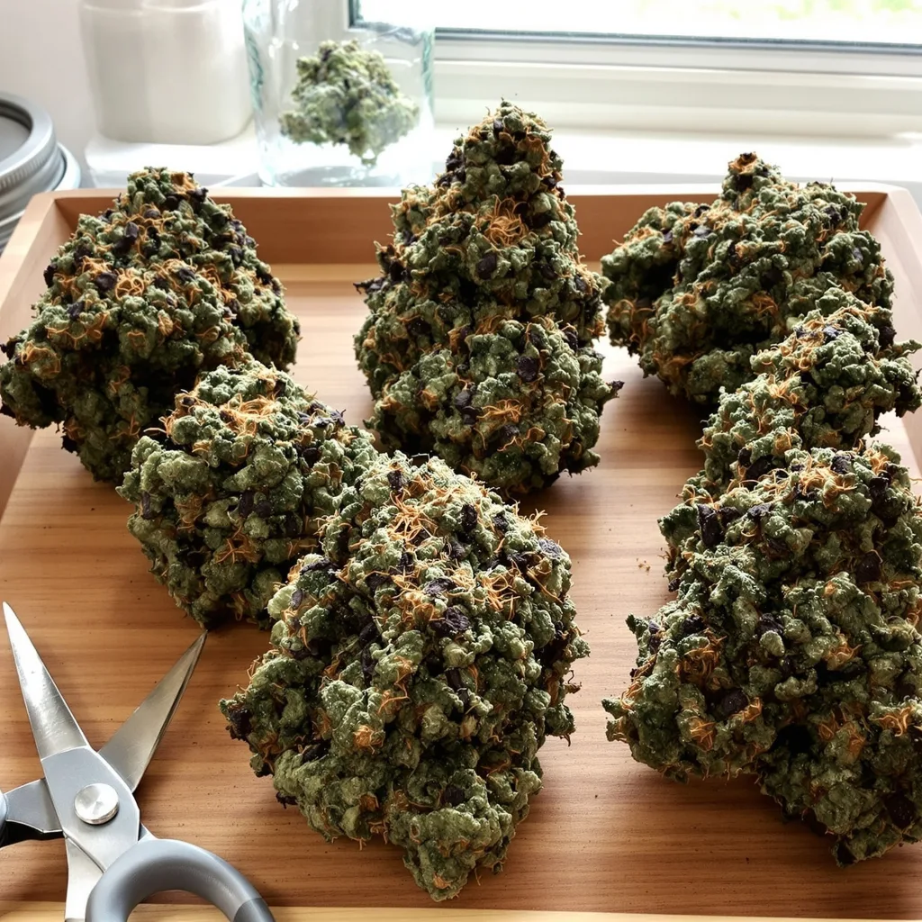 Afghan Kush 67% indica / 33% sativa — flor con tricomas visibles