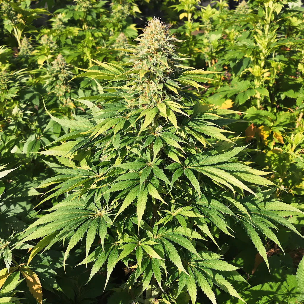 Afghan Kush 67% indica / 33% sativa — flor con tricomas visibles
