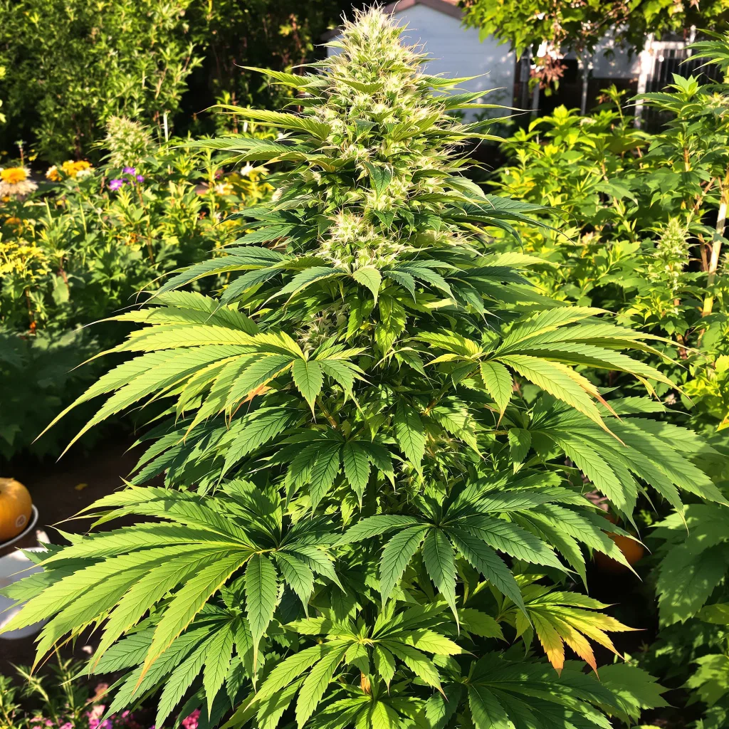 Afghan Kush 67% indica / 33% sativa — flor con tricomas visibles
