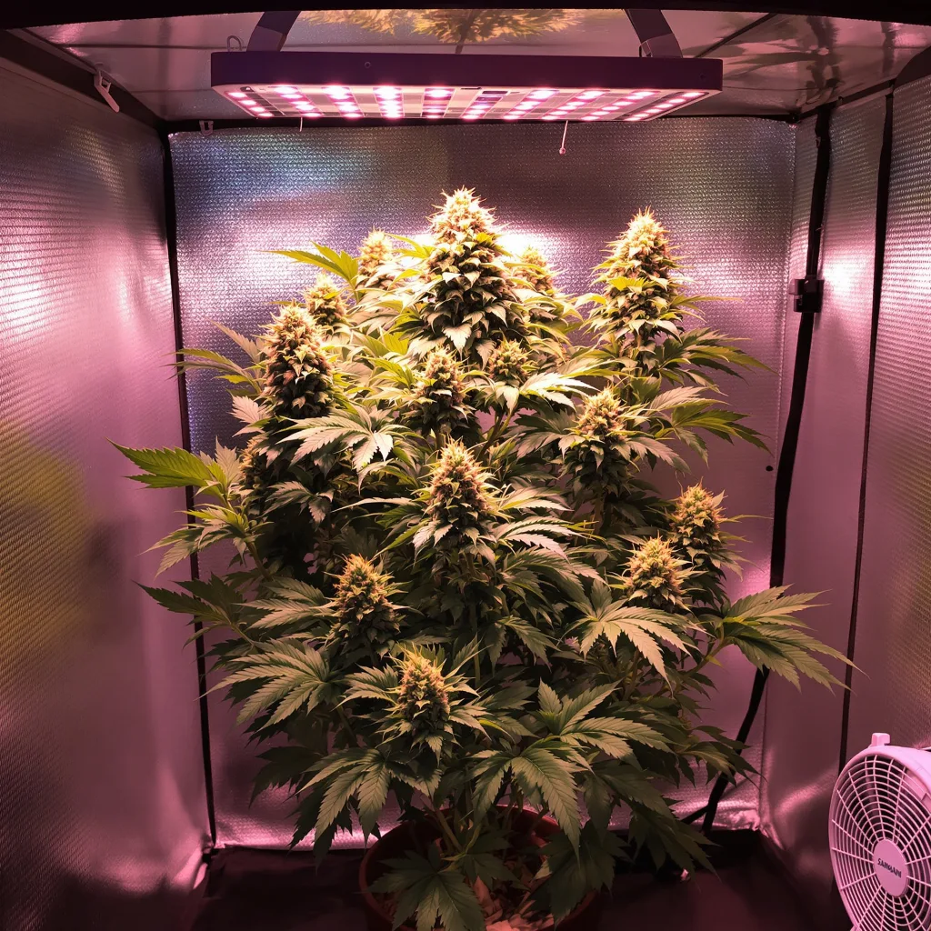 Planta de cannabis Afghan Skunk en fase de floración — 90-130 cm feminizada