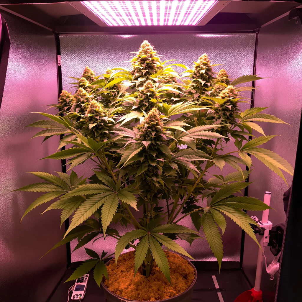 Planta de cannabis Afghani en fase de floración — 60-100 cm autofloración