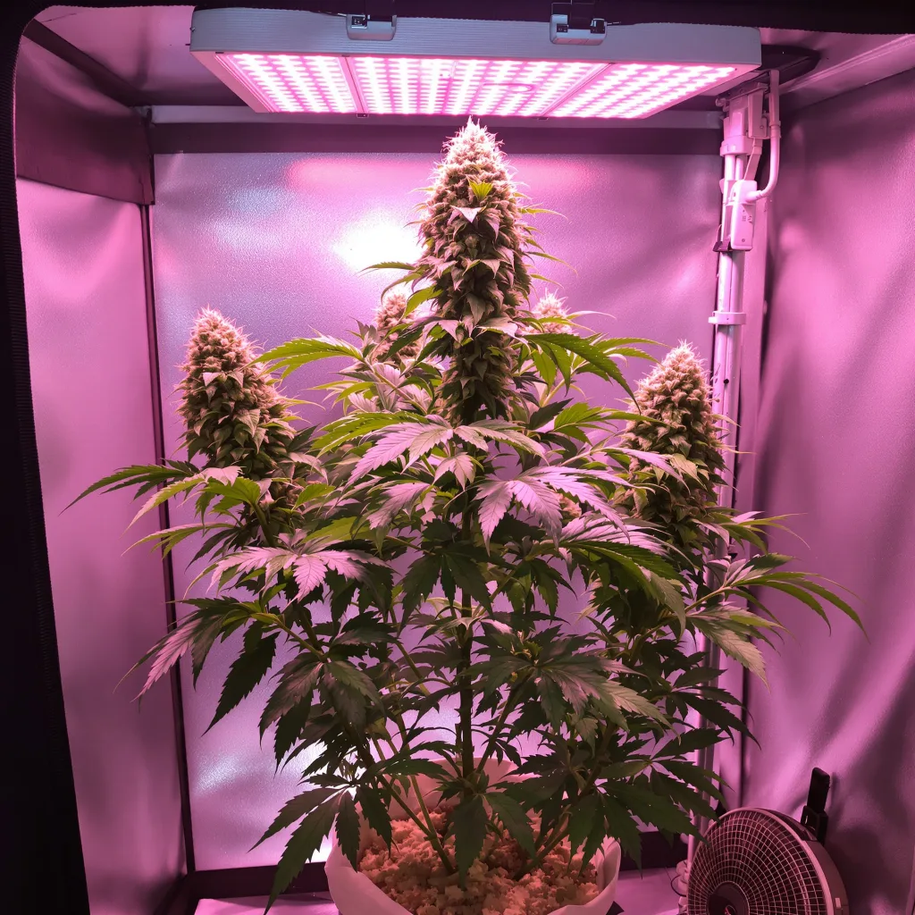 Planta de cannabis Afghani Bullrider en fase de floración — 60-100 cm autofloración