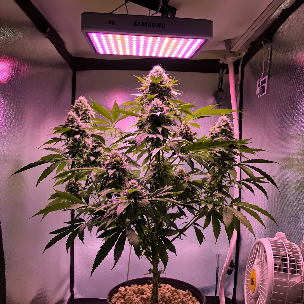Planta de cannabis Afghani Bullrider en fase de floración — 90-130 cm feminizada