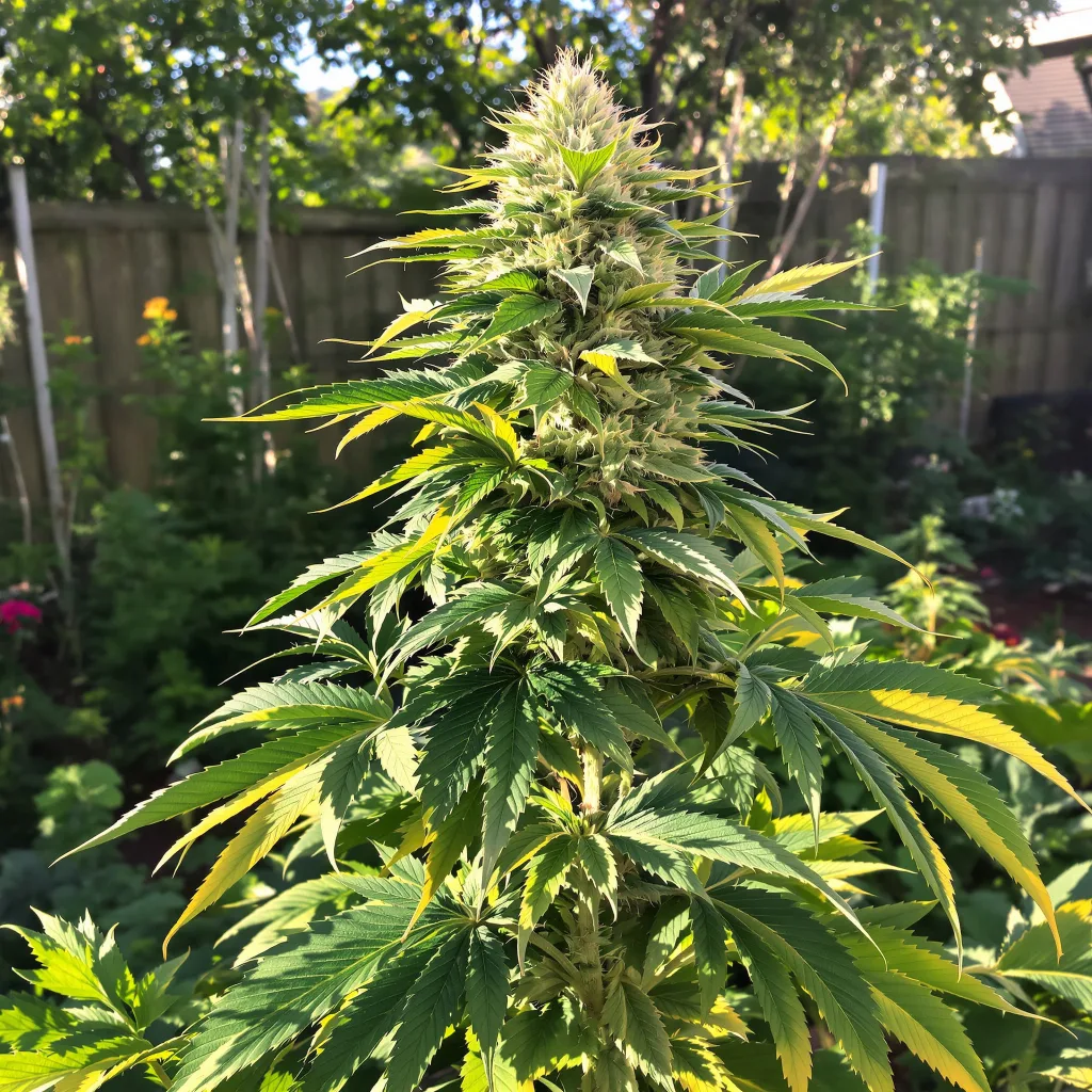 Afghani Bullrider 70% indica / 30% sativa — flor con tricomas visibles