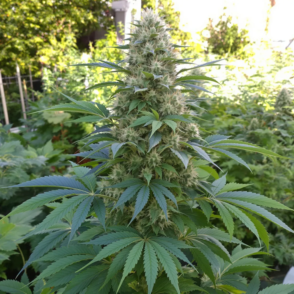 Afghani 70% indica / 30% sativa — flor con tricomas visibles