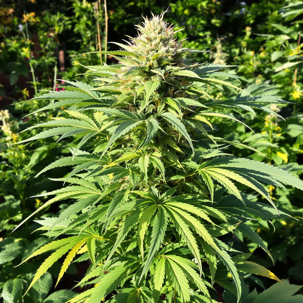 Afgooey 65% indica / 35% sativa — flor con tricomas visibles