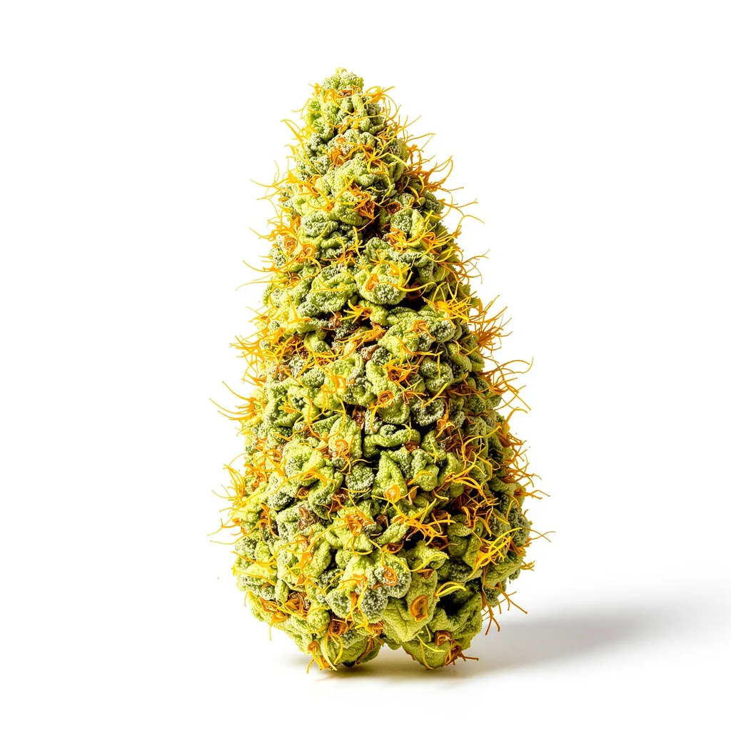 Agent Tangie 11% indica / 89% sativa — flor con tricomas visibles