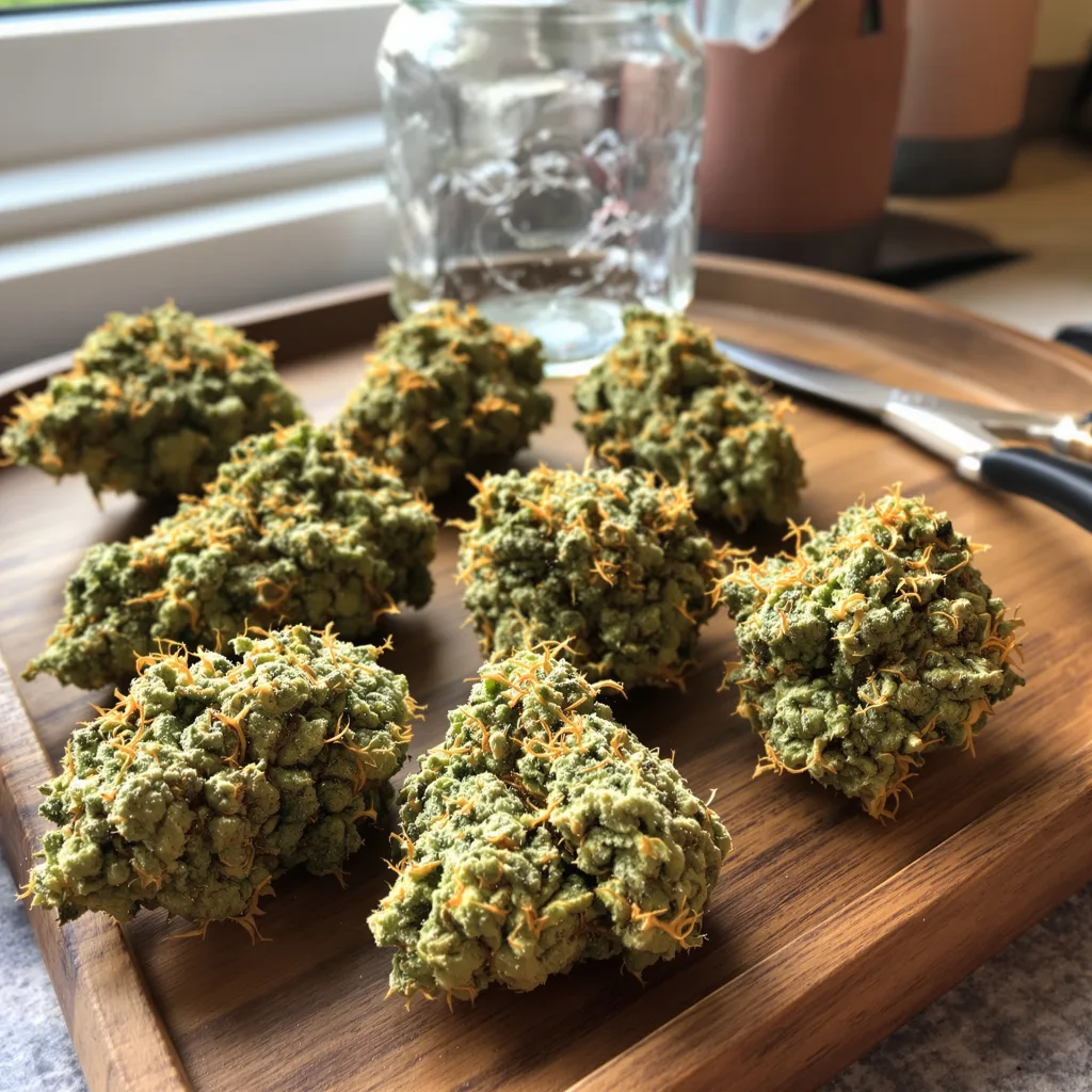 Agent Tangie 11% indica / 89% sativa — flor con tricomas visibles