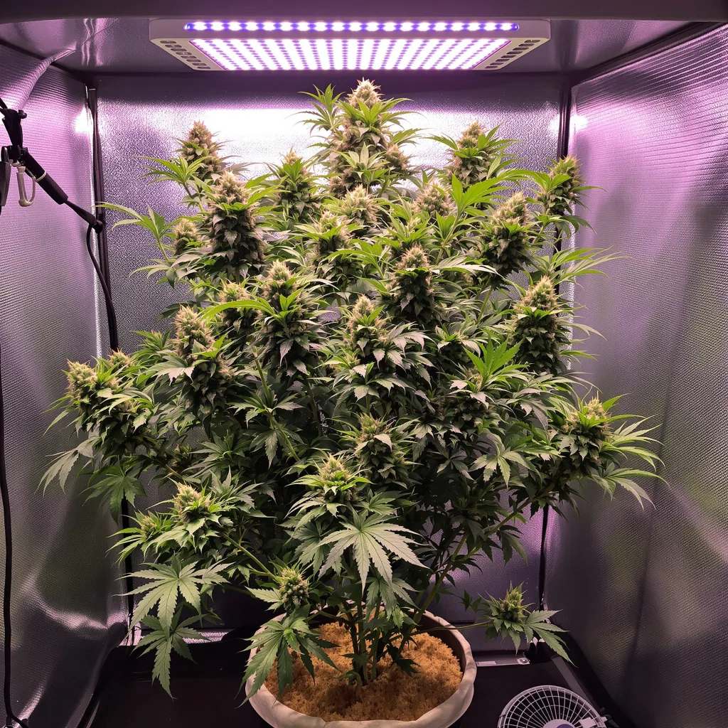 Planta de cannabis AK-48 en fase de floración — 60-100 cm autofloración