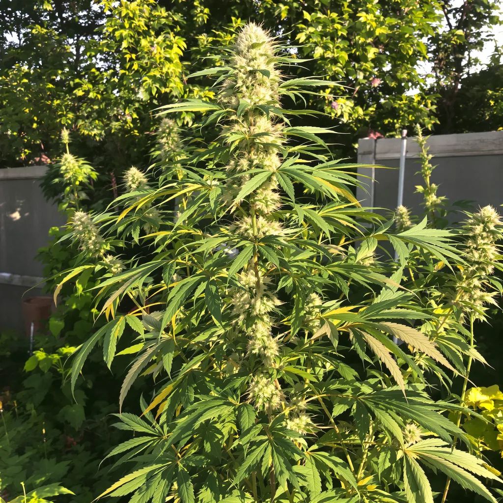 AK 6% indica / 94% sativa — flor con tricomas visibles