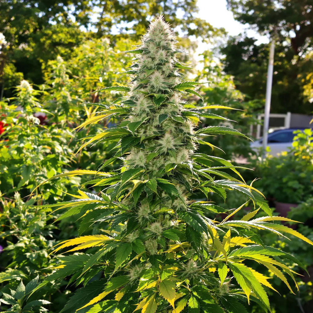Alaska Thunderfuck 50% indica / 50% sativa — flor con tricomas visibles
