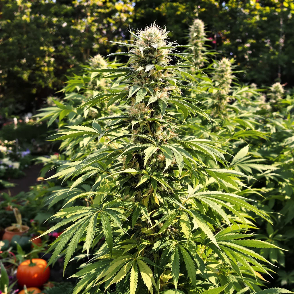 Alaskan Ice 6% indica / 94% sativa — flor con tricomas visibles