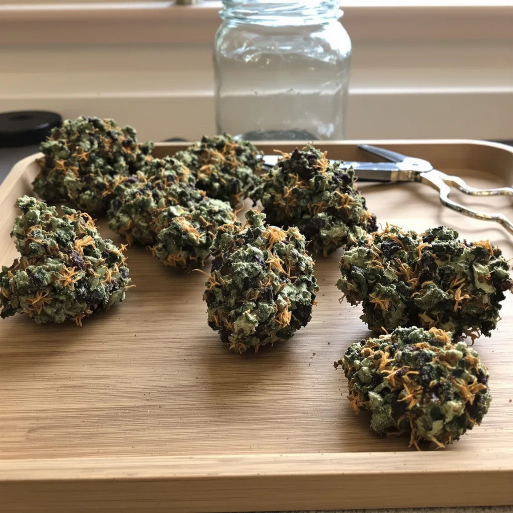 Alien Bubba 79% indica / 21% sativa — flor con tricomas visibles