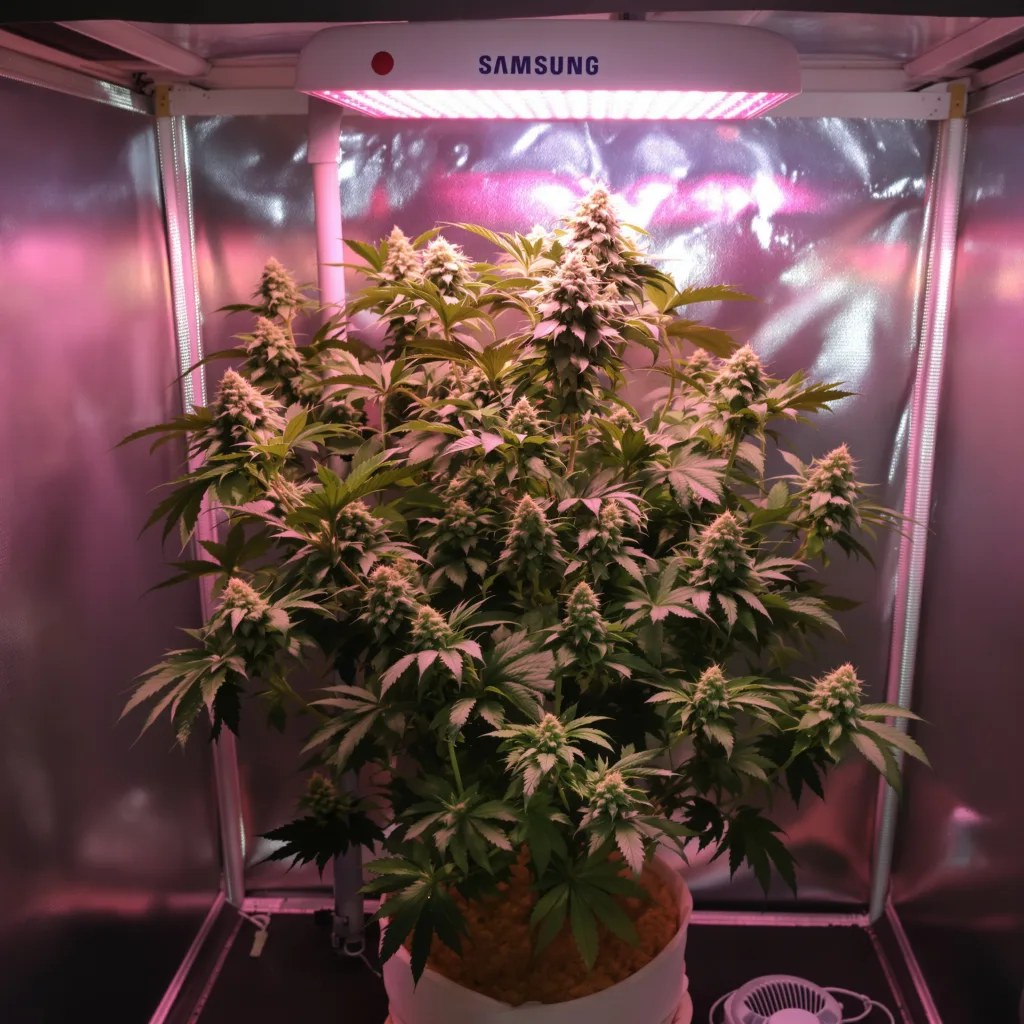 Planta de cannabis Alien Bubba en fase de floración — 60-100 cm autofloración