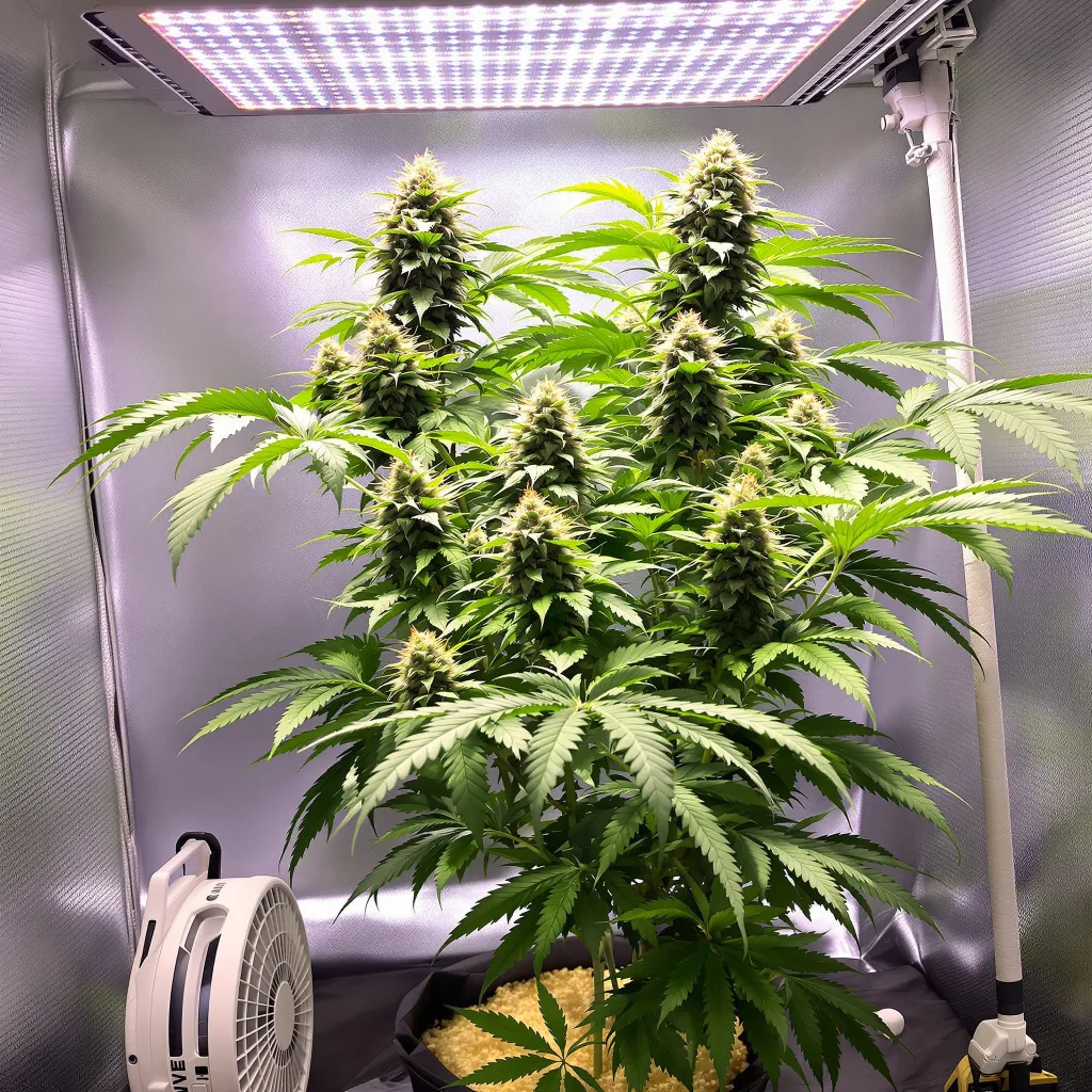 Planta de cannabis Alien Dawg en fase de floración — 60-100 cm autofloración