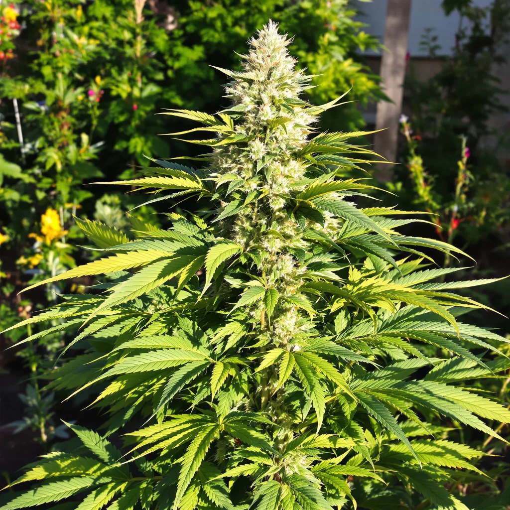 Alien Dawg 81% indica / 19% sativa — flor con tricomas visibles