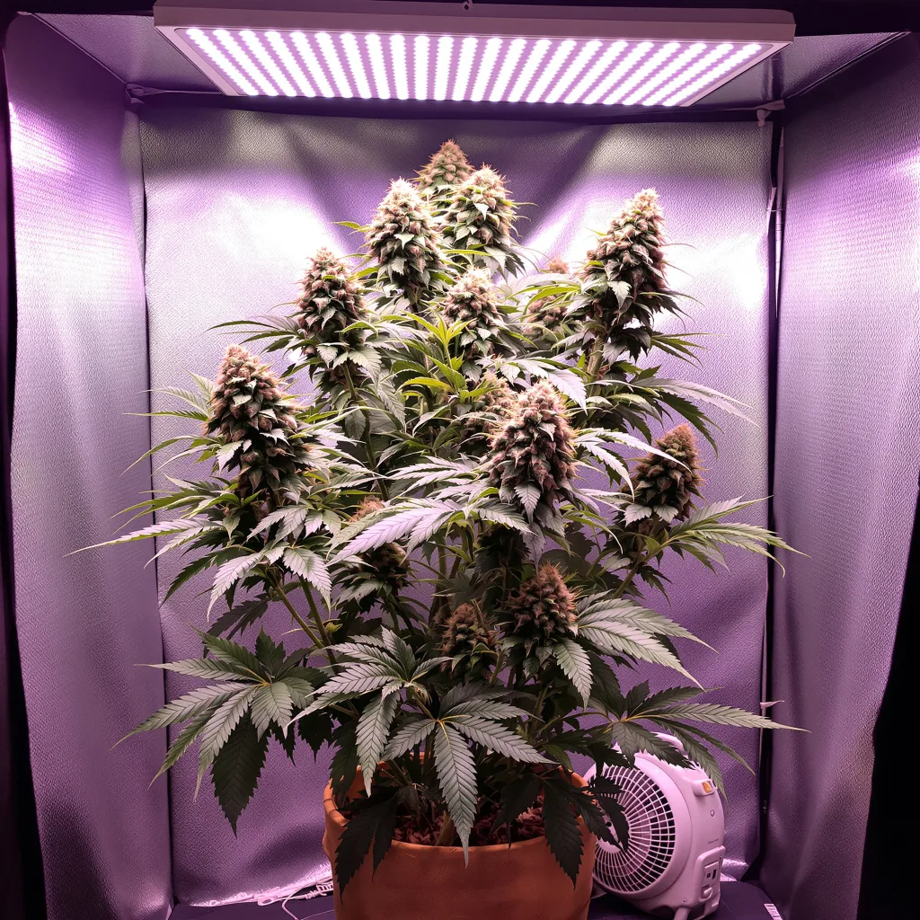 Planta de cannabis Alien Kush en fase de floración — 60-100 cm autofloración