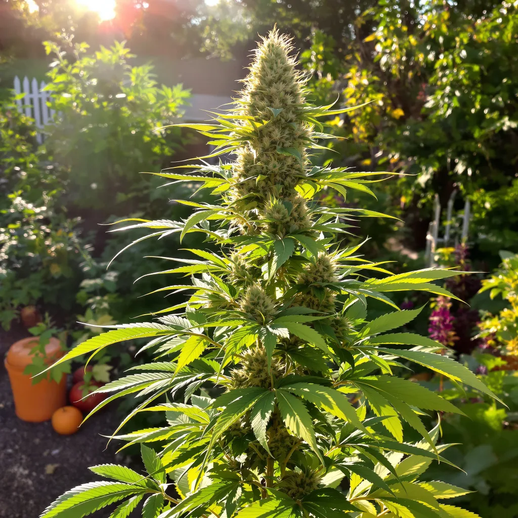 Alien OG 50% indica / 50% sativa — flor con tricomas visibles