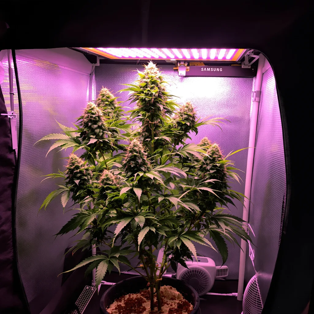 Planta de cannabis Alien Reunion en fase de floración — 60-100 cm autofloración